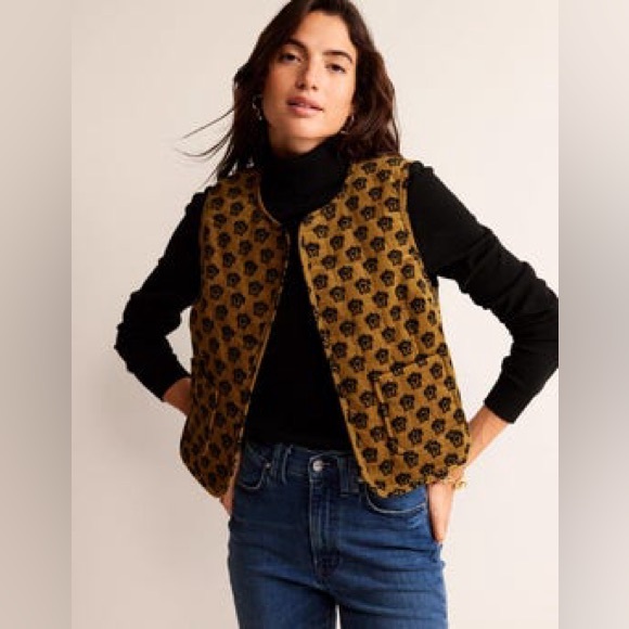 BODEN Cord Vest in Golden Olive Lily UK 10 / US 6 - Picture 3 of 8